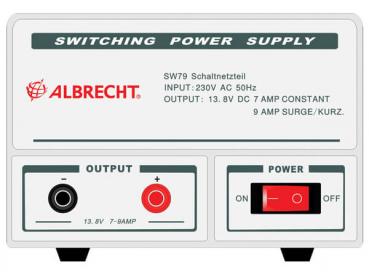 Schaltnetzteil 13,8 Volt 7 A Dauerlast bis 9 A Kurzzeit, sehr gut fr CB-Funk
