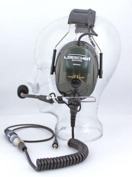 LUH-3, LOESCHER-Headset mit PTT, Schiebearm, Kopfbgel