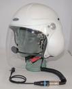 Omega 2 perlwei, UL-Helm von ICARO2000 mit Visier, mit Headset