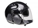 ROLLBAR, pearl white, paramotor, ultralight-helmet, with clear Visor and turbo skip