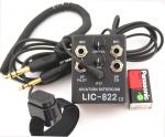 LIC-822, 2 place aviation intercom for General Aviation, with external PTT